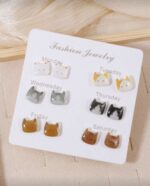 حلق بناتي على شكل قطة