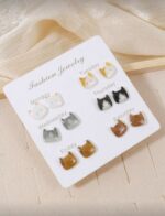 ⁦حلق بناتي على شكل قطة⁩ - الصورة ⁦2⁩