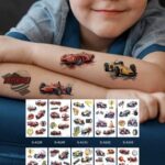 ورقة تاتو قابلة للإزالة على شكل سيارات