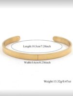 ⁦سوار من الفلاذ المقاوم للصدأ لون فضي⁩ - الصورة ⁦2⁩