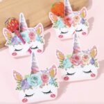 كرتونة حامل مصاصة على شكل يونيكورن