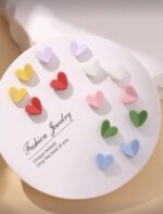 حلق بناتي ناعم على شكل قلب