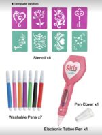 ⁦مجموعة أقلام وقوالب عمل تاتو للأطفال⁩ - الصورة ⁦3⁩