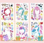 ملصقات تركيب الوجه على شكل يونيكورن