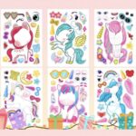 ملصقات تركيب الوجه على شكل يونيكورن