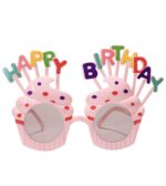 ⁦نظارة عيد ميلاد على شكل كاب كيك لون زهر⁩ - الصورة ⁦2⁩