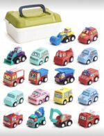 مجموعة سيارات صغيرة مع علبة