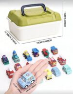 ⁦مجموعة سيارات صغيرة مع علبة⁩ - الصورة ⁦2⁩