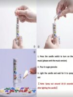 ⁦قطعة شموع ألعاب نارية موسيقية مع رذاذ حلوى⁩ - الصورة ⁦3⁩