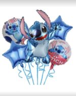 5 قطع زينة العيد ميلاد ستيش لون أزرق