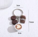 ⁦سلسلة مفاتيح على شكل قهوه⁩ - الصورة ⁦2⁩