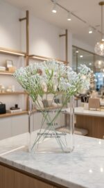 صمدية على شكل كتاب بلاستيك مقوى مع الورود