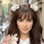 4 مشابك شعر على شكل أرنب